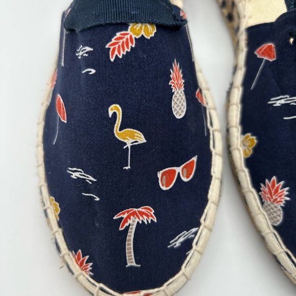 Laura Marana Not Rated Espadrilles, Blue Beach Scene, Straps Size 8.5* - Picture 2 of 8